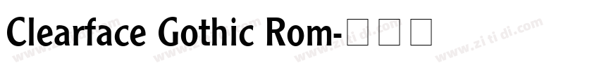 Clearface Gothic Rom字体转换